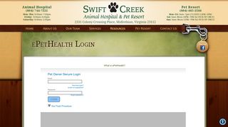 ePetHealth Portal Login - Swift Creek Animal Hospital