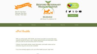 bvmc1 | ePetHealth Login - Bedford Veterinary Medical Center