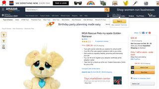 Amazon.com: MGA Rescue Pets my epets Golden Retriever: Toys ...