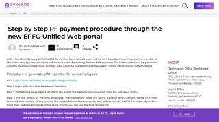 Step by Step PF payment procedure through the new EPFO Unified ...