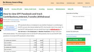 How to view EPF Passbook and track Contributions,Interest,Transfer ...