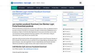 Uan Member Login member PassBook Download passbook.epfindia ...
