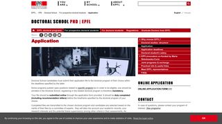 Application | PHD | EPFL