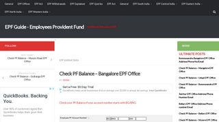 Check PF Balance - Bangalore EPF Office