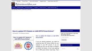 How to update KYC Details on UAN EPFO Portal Online ...
