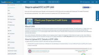 Steps to update UAN and EPF KYC Details Online - BankBazaar