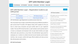 EPF UAN Member Login - Registration Guide to use UAN portal