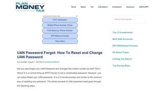 UAN Password Forgot: How To Reset and Change UAN Password ...