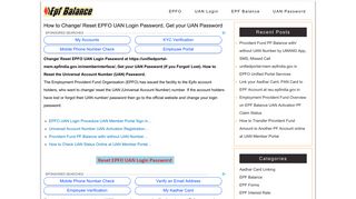 How to Change/ Reset EPFO UAN Login Password Get ... - EPF Balance