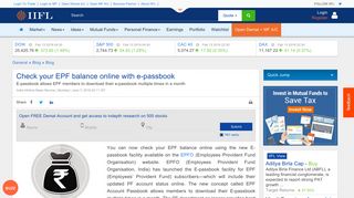 Check your EPF balance online with e-passbook - IndiaInfoline