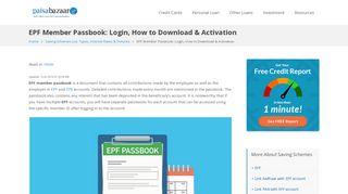 EPF Member Passbook: Login, How to Download & Activation