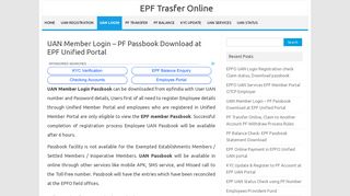 UAN Member Login – PF Passbook Download at EPF Unified Portal