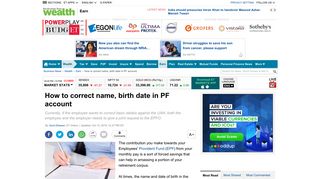 PF (Provident fund) correction: How to correct name, birth date in PF ...
