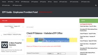 Check PF Balance - Vadodara EPF Office