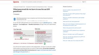 What password do we have to use for an EPF passbook? - Quora