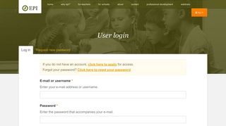 User login - Educational Partners International, LLC