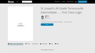 St. Joseph's All Grade Terrenceville Intermediate ... - First Class Login