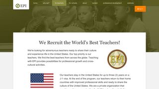 Teach in the USA with EPI | Educational Partners International, LLC