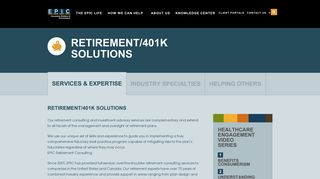 RETIREMENT/401K SOLUTIONS - EPIC INSURANCE