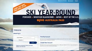 Account Login - Perisher Shop