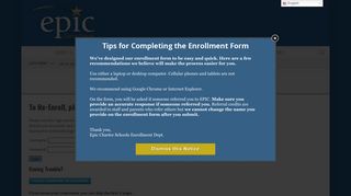 Re-Enroll Using Your Parent Portal Login – Epic Charter Schools
