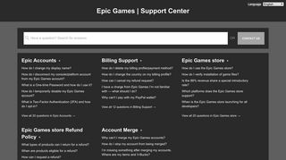 Epic Games | Support Center Support - Helpshift