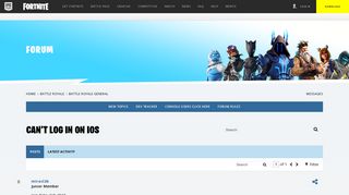Can't log in on ios - Forums - Epic Games | Store
