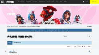 Multiple failed logins - Forums - Epic Games | Store