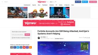 Fortnite Accounts Are Still Being Attacked, And Epic's Systems Aren't ...