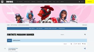 Fortnite Paragon Banner - Forums - Epic Games | Store