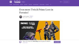 Even more Twitch Prime Loot in Fortnite! – Twitch Blog