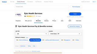 Working at Epic Health Services: 165 Reviews about Pay & Benefits ...