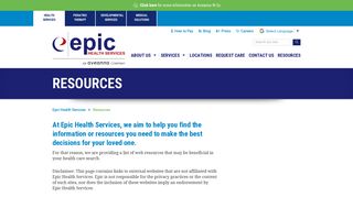 Resources - Epic Health Services