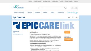 EpicCare Link | St. Charles Health System