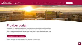Provider portal – UCHealth Integrated Network