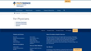 For Physicians | Providence Washington