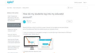 How do my students log into my educator account? – Epic! FAQs