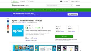 Epic! - Unlimited Books for Kids App Review - Common Sense Media