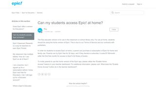Can my students access Epic! at home? – Epic! FAQs
