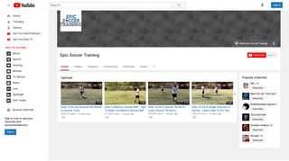 Epic Soccer Training - YouTube