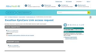 Excellian EpicCare Link access request | Request access the Allina ...