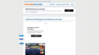 California Child Support Card Balance and Login - Eppicard Help