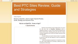 Best PTC Sites Review, Guide and Strategies: Review on EpicClix ...