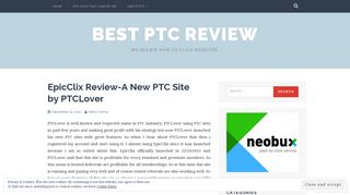 EpicClix Review-A New PTC Site by PTCLover – Best PTC Review