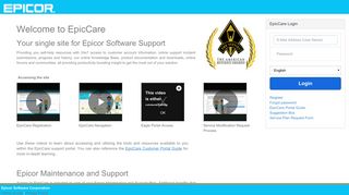 Epicor EpicCare - Support Web Portal - ServiceNow