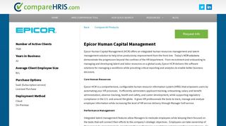 Epicor Compare with leading Human Capital ... - Compare HRIS