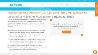 Workforce Management Software | Retail Employee Scheduling | Epicor
