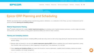 Scheduling Software | Planning Software | Epicor