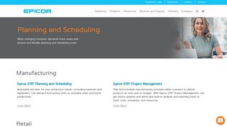Planning and Scheduling Software | Epicor