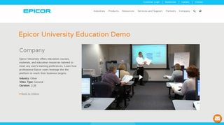 Epicor University Education Demo | Epicor